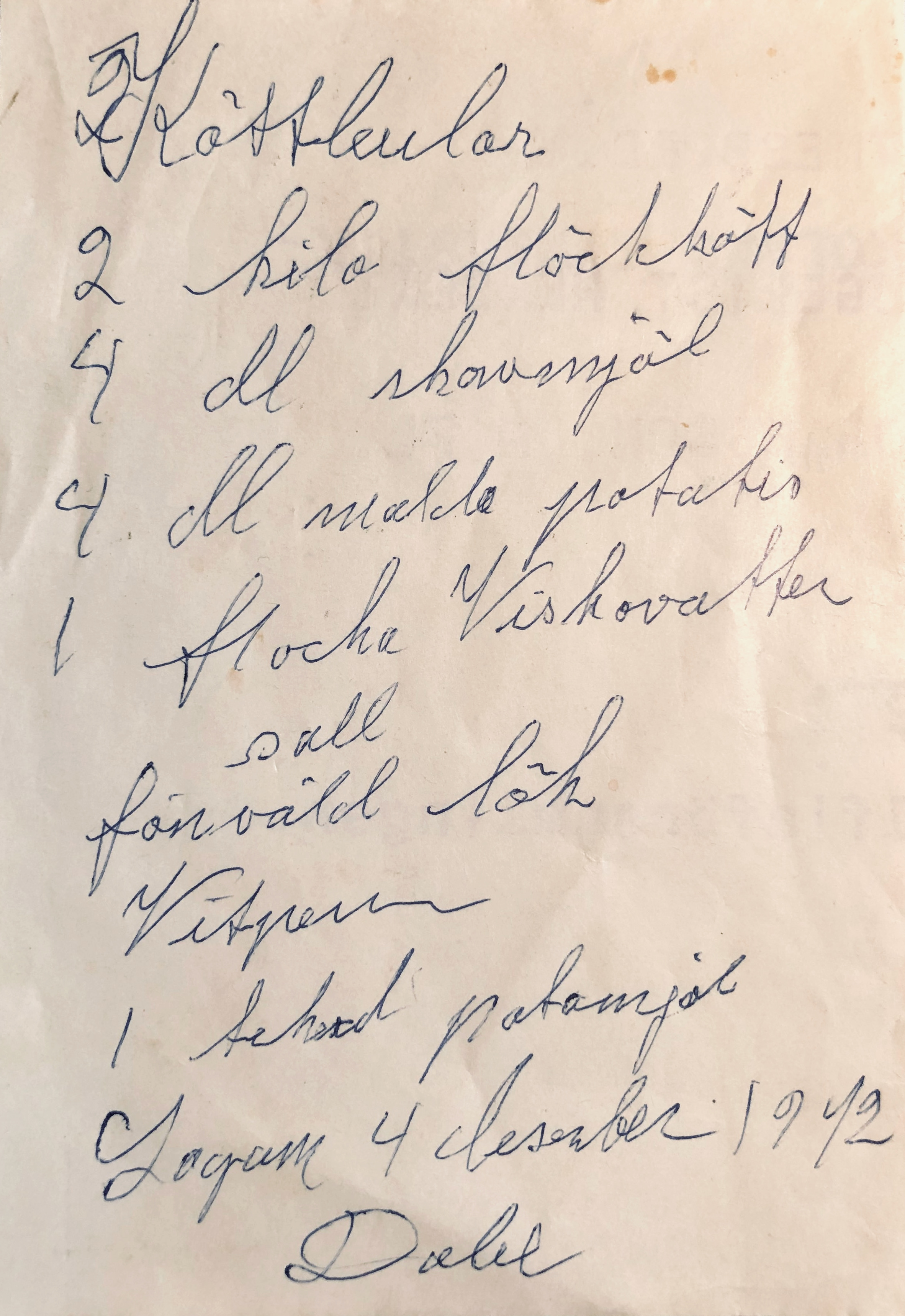 Dalie Svensson's recipe in Swedish